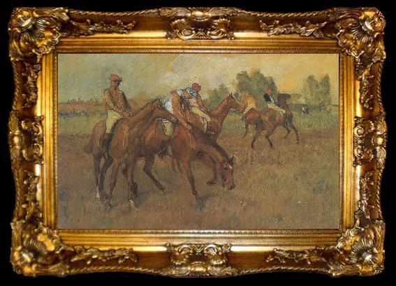 framed  Edgar Degas Before the race, ta009-2